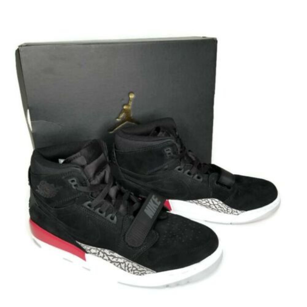 Nike Air Jordan Legacy 312 Black Suede Fire Red - Picture 3 of 8